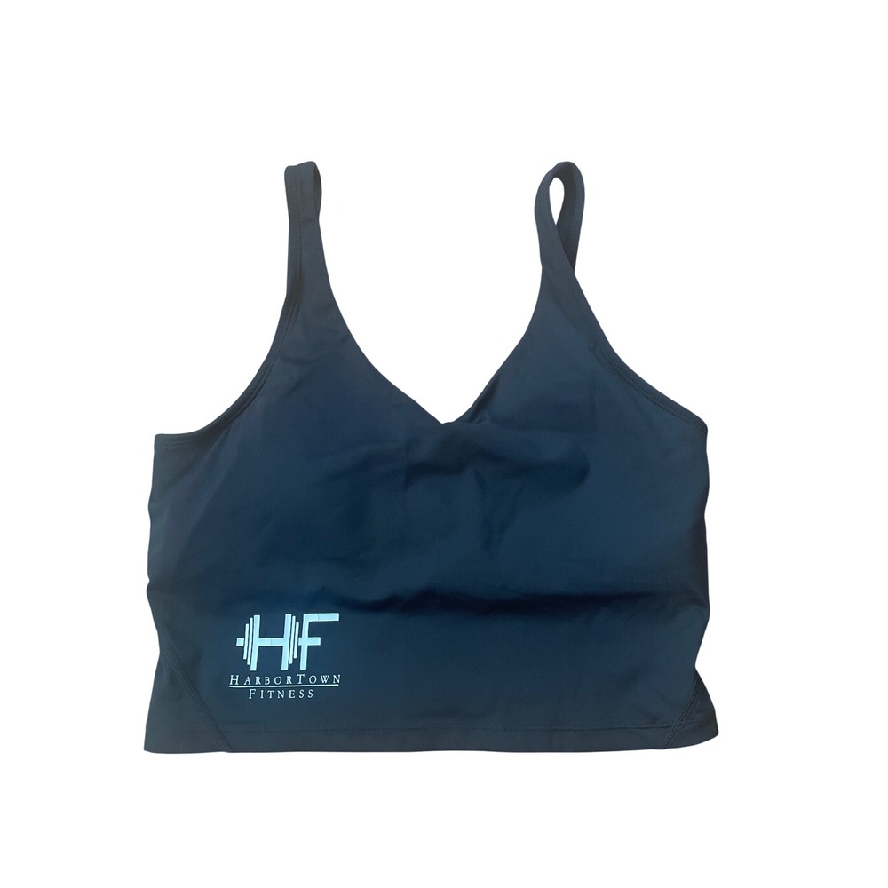 The Gym People Womens HarborTown Fitness Sports Bra Crop Top Black Size M NWT